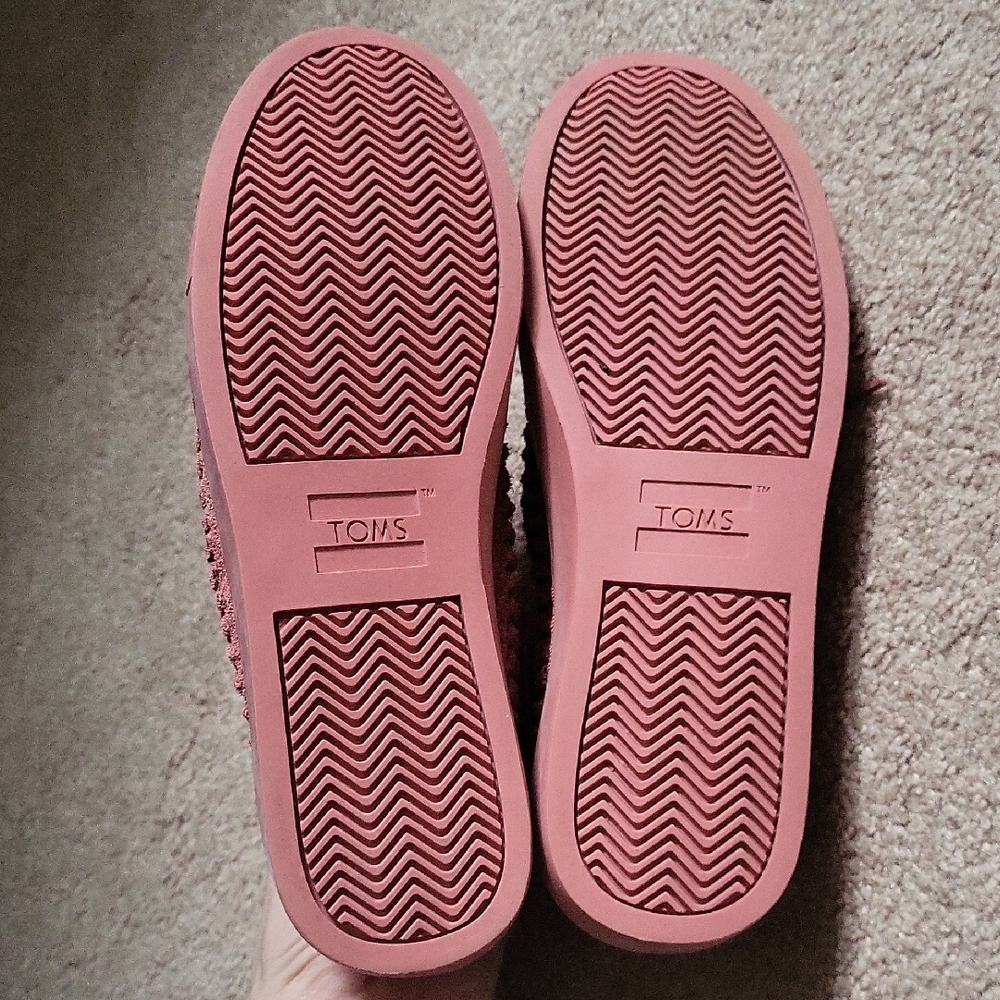 Toms Pink Suede Sneakers with Textured Weave - Picture 8 of 13